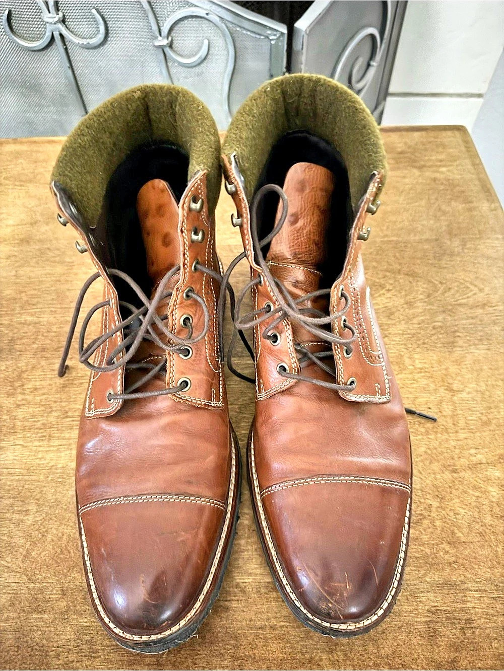 Men's Brown Leather Boots US 11 D